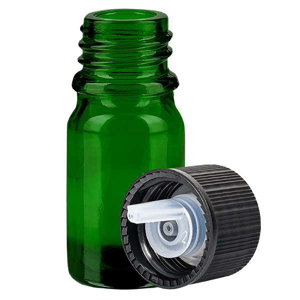 Flacon compte-goutte 5ml 1mm noir STD GreenLine UT18/5 Flacon compte-goutte 5ml 1mm noir STD GreenLine UT18/5