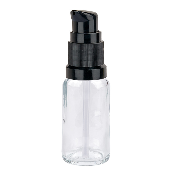 20ml flacon pompe noir STD ClearLine UT18/20 20ml flacon pompe noir STD ClearLine UT18/20