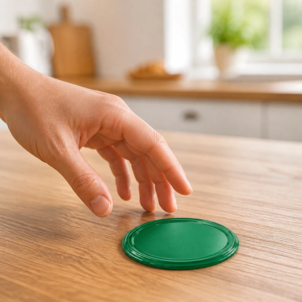Couvercle à visser de 82 mm, vert, BasicSeal, adapté au contact alimentaire, pour confitures et conserves