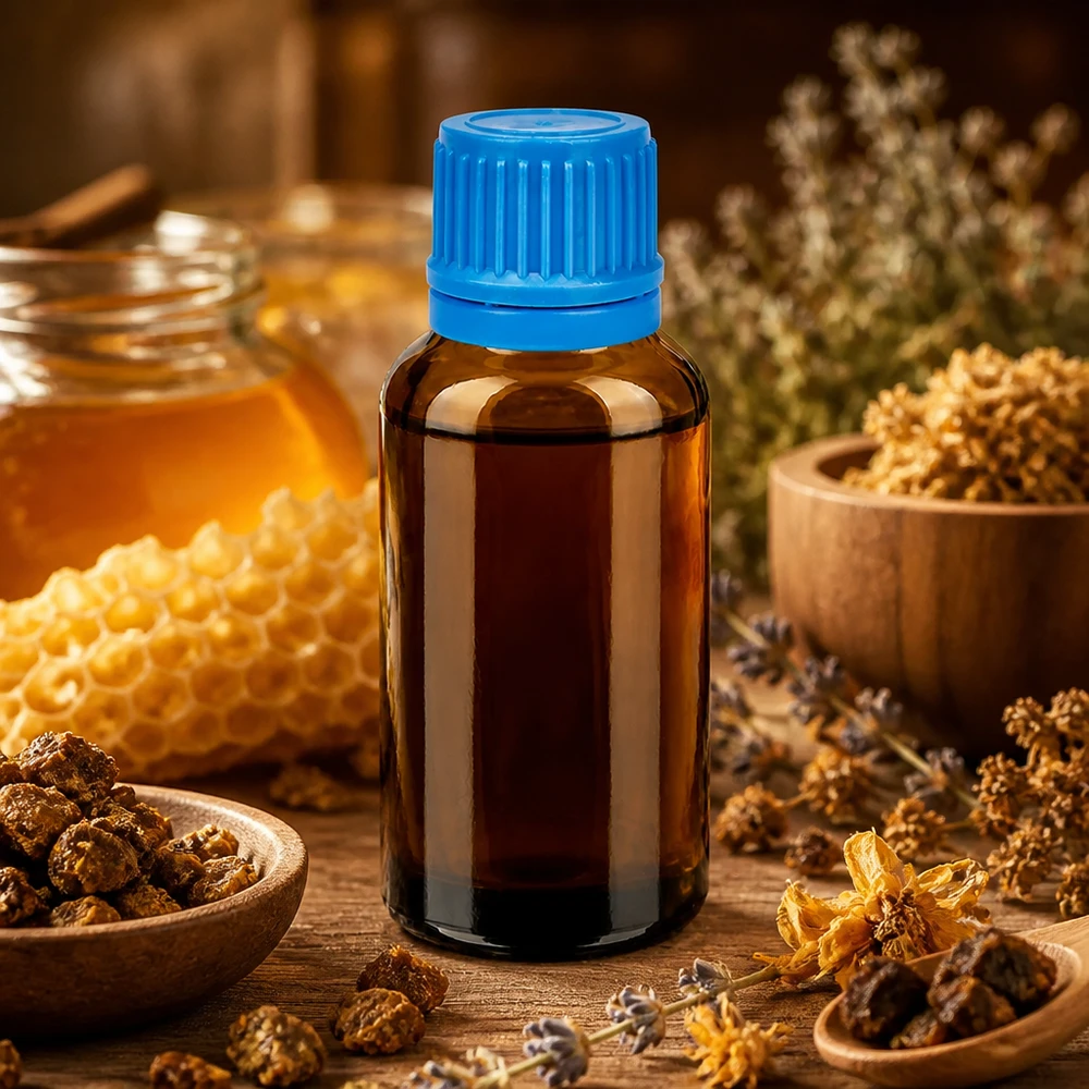 Flacon 30ml 11mm SV bleu OV BrownLine UT18/30 Petit flacon de 30 ml en verre brun anti-UV avec bouchon SV bleu pour le portionnement