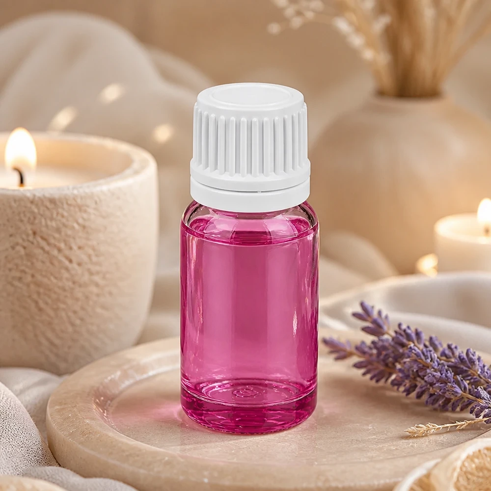 Flacon 10ml bouchon à vis 11mm blanc Originalité bouchon à vis PurpleLine UT18/10 Flacon en verre violet de 10 ml avec protection UV et bouchon blanc protège le contenu de la lumière