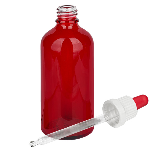 100ml flacon à pipette blanc/rouge OV RedLine UT18/100