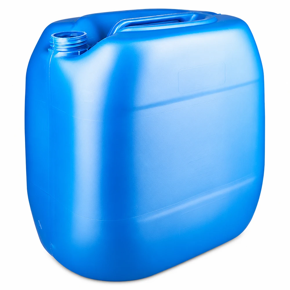 Bidon 30 litres bleu sans bouchon Bidon rectangulaire en PEHD de 30 L, bleu, sans couvercle, idéal pour l'eau et les produits chimiques