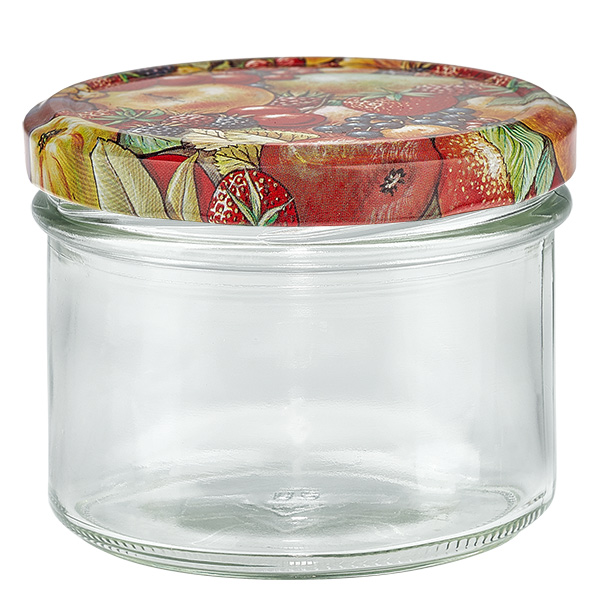 225ml Verre conique avec couvercle BasicSeal décor fruits UNiTWIST