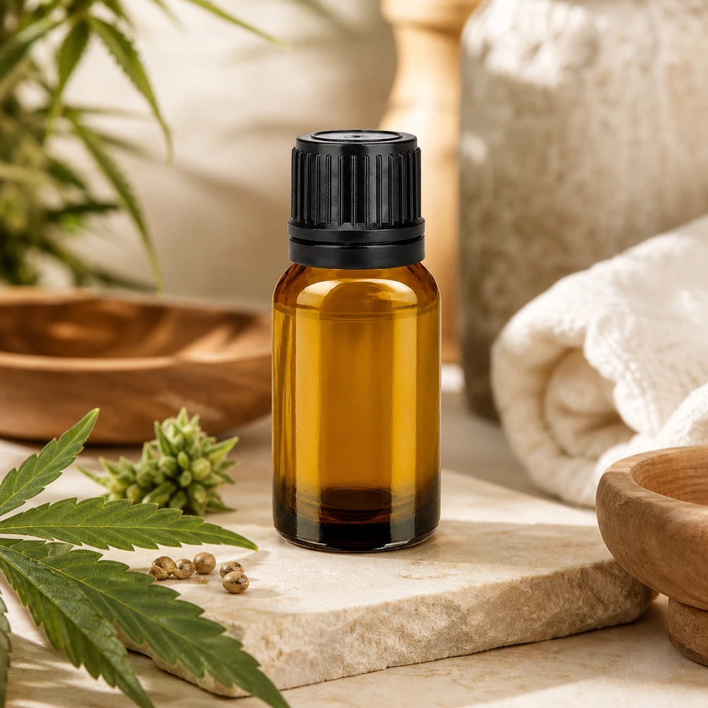 Flacon 10ml 11mm SV noir OV BrownLine UT18/10 Bouteille en verre brun de 10 ml avec bouchon à vis de 11 mm, idéale pour les essences et les extraits naturels.
