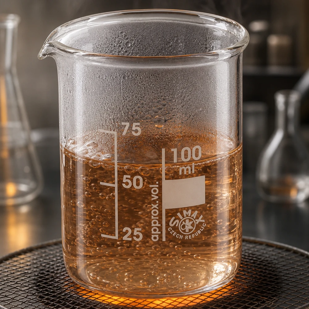 Bécher résistant à la chaleur 100ml forme basse avec bec verseur pratique pour les travaux de laboratoire