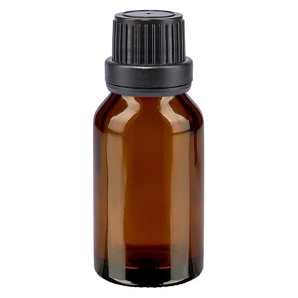 Flacon à pharmacie brun 30ml bouchon vissable noir bouchon inviolabilité