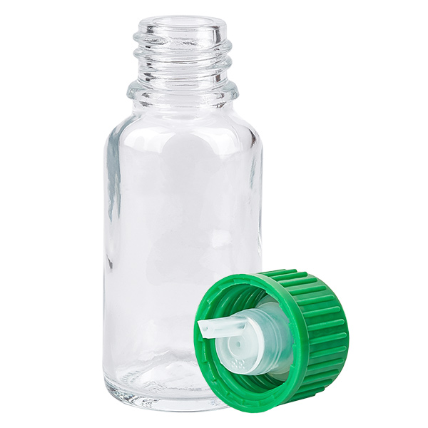 20ml Flacon compte-goutte 0.8mm vert STD ClearLine UT18/20 20ml Flacon compte-goutte 0.8mm vert STD ClearLine UT18/20