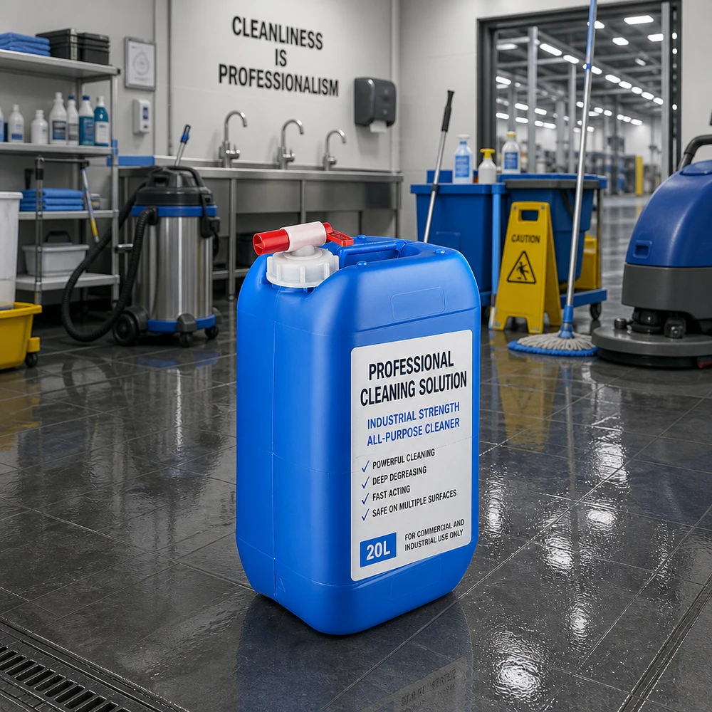 Réservoir robuste de 15 litres, bleu, destiné à un usage professionnel et industriel