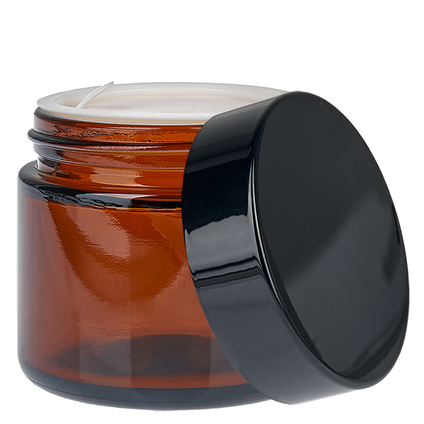 Pot en verre 60ml brun avec couvercle à insérer UNiTWIST