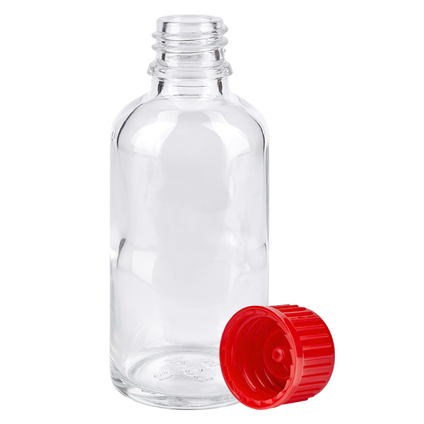 Flacon 50ml 11mm SV rouge STD ClearLine UT18/50 Flacon 50ml 11mm SV rouge STD ClearLine UT18/50