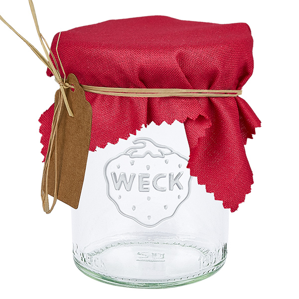 Couvercle en tissu bordeaux 120x120mm carré