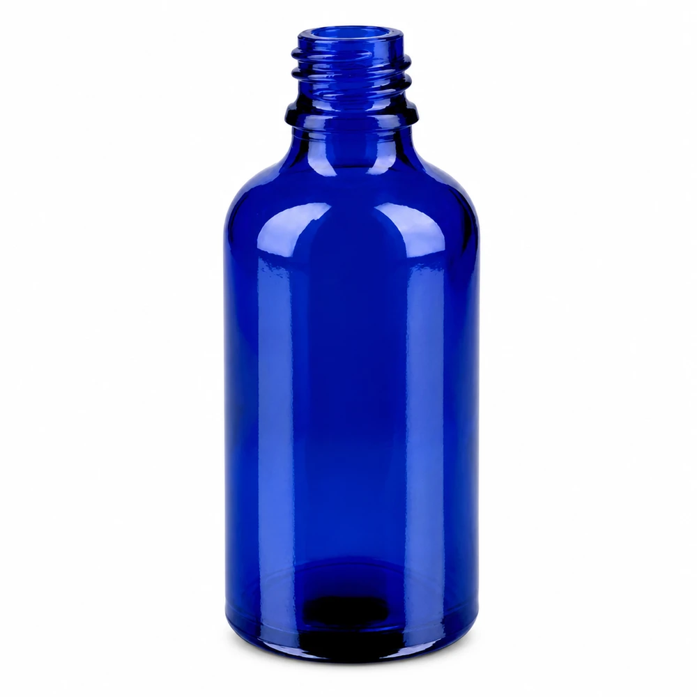 100ml spray blanc/tr. STD BlueLine UT18/100 Flacon spray bleu transparent de 100ml en verre pour huiles essentielles et cosmétiques