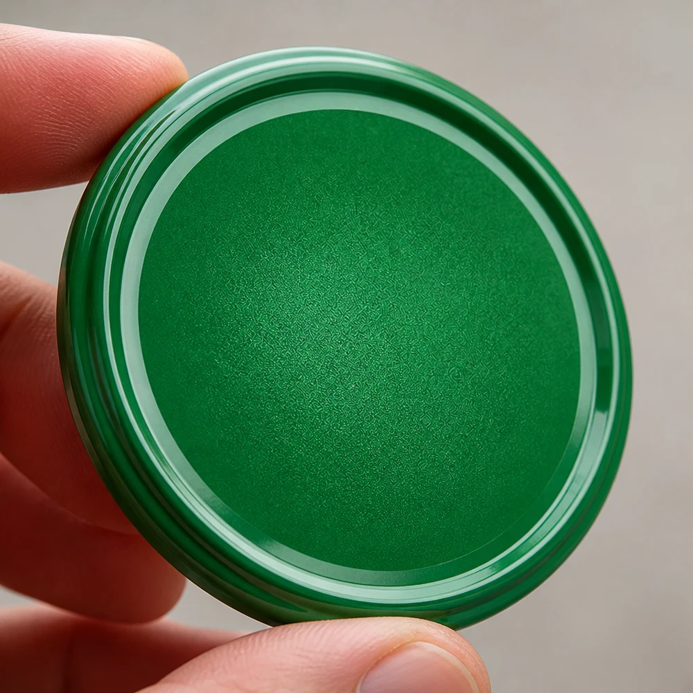 82mm BasicSeal bouchon vert (TO82) UNiTWIST Couvercle à vis vert BasicSeal TO82 de 82 mm – Vue détaillée de la lèvre d'étanchéité et des rainures