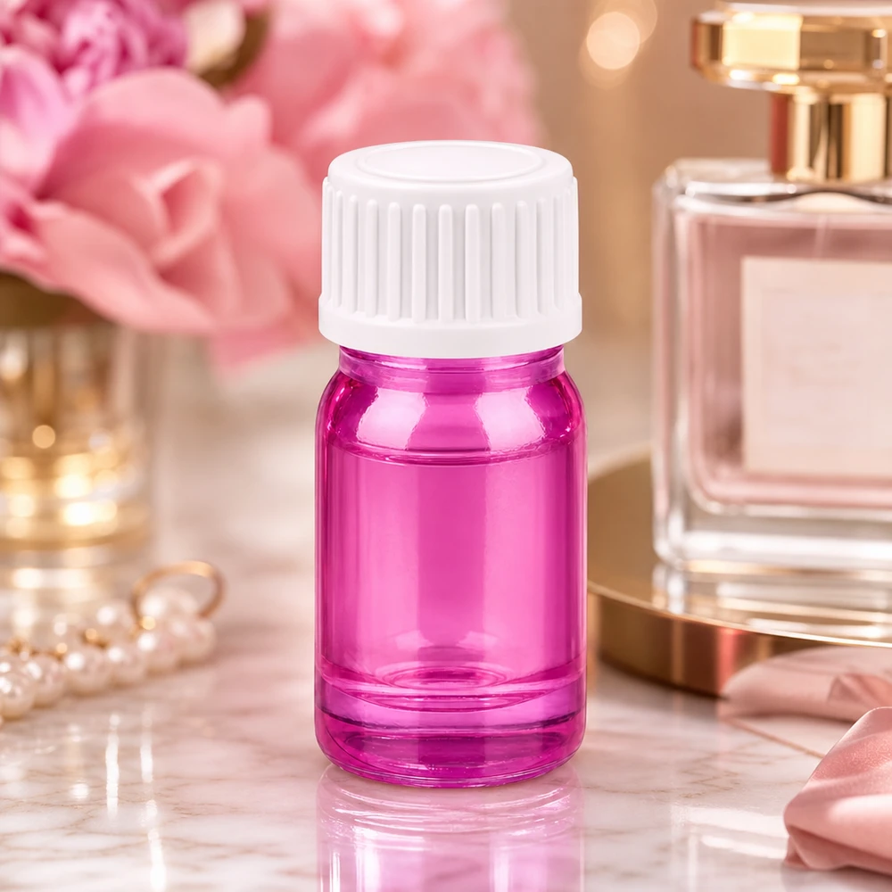 Flacon compte-gouttes 5ml 0.9mm blanc standard PurpleLine UT18/5 Flacon compte-gouttes 5ml PurpleLine de haute qualité en violet avec bouchon à vis blanc robuste UT18/5