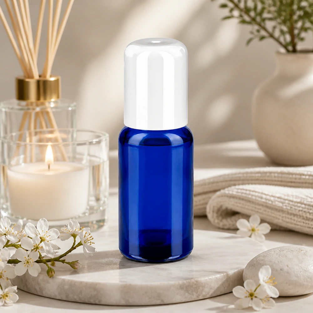Flacon Roll-On 20ml blanc STD BlueLine UT18/20 Flacon roll-on de 20ml au design ergonomique pour un dosage facile des produits de soin