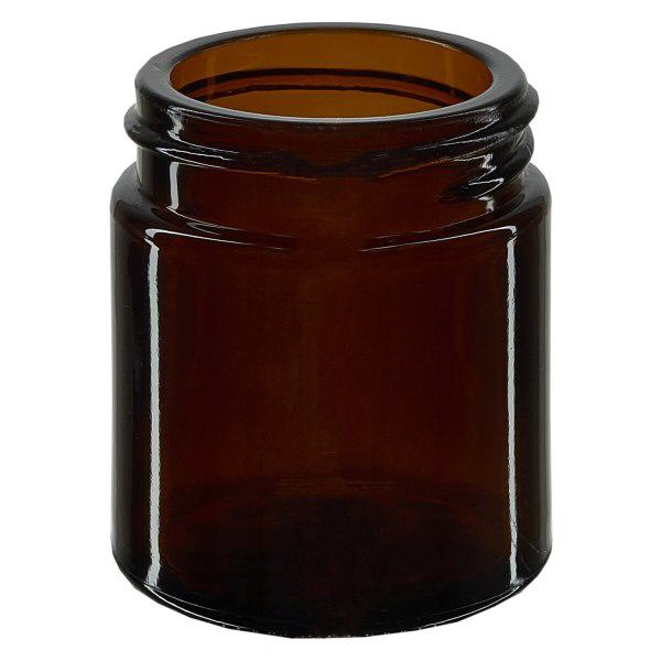 Pot en VERRE AMBRÉ 30 ml, filetage 38 mm / R3 Pot en VERRE AMBRÉ 30 ml, filetage 38 mm / R3