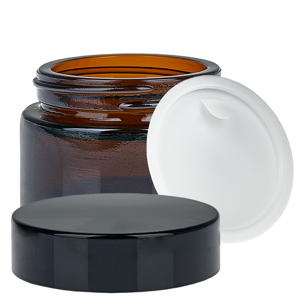 Pot en verre 30ml brun avec couvercle à insérer UNiTWIST