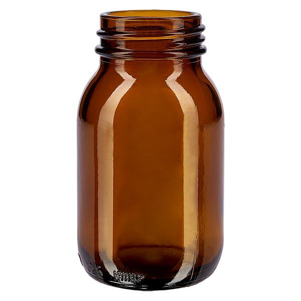 Flacon à col large 125ml verre brun