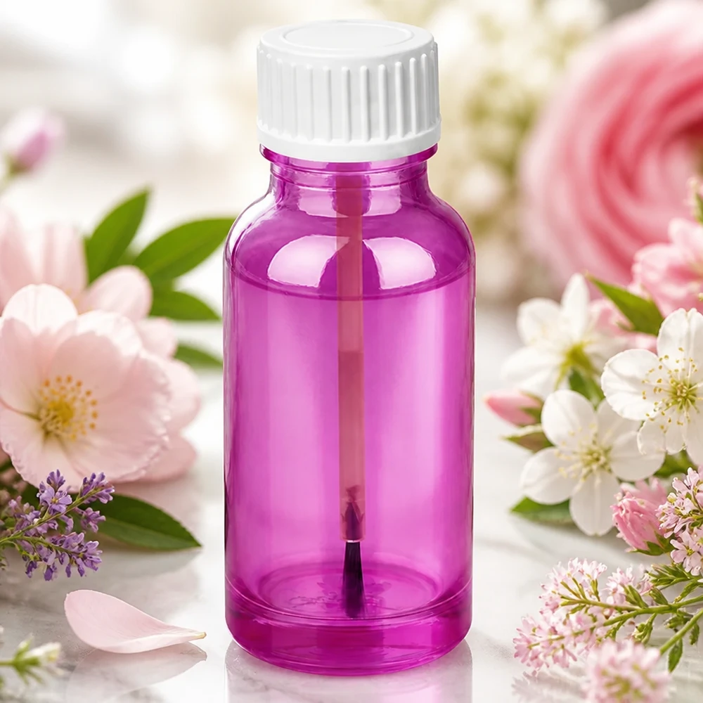 Flacon en verre 20ml PurpleLine Design avec filetage UT18/20 pour une compatibilité optimale avec le produit