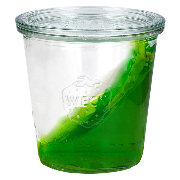 Lot de 24 bocaux Weck 290ml haut, 1/5L couvercle en verre