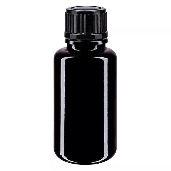 Flacon à vis viol. 20ml noir pc. Flacon à vis viol. 20ml noir pc.