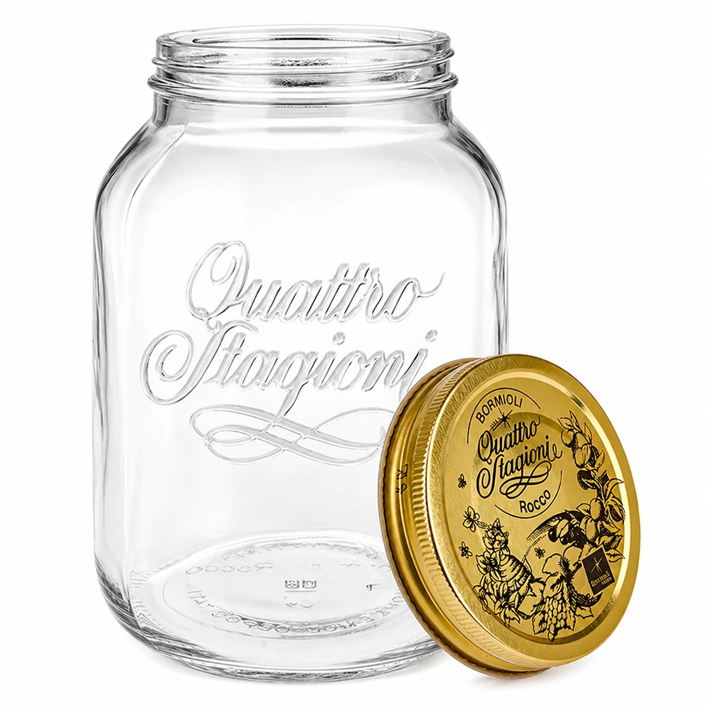 Quattro Stagioni 3000ml bocal avec couvercle amovible et estampille italienne pour la conservation