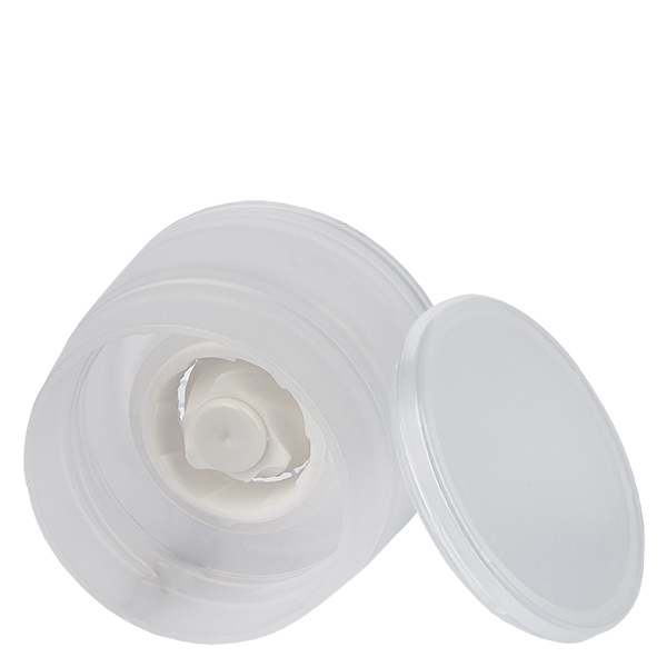 Couvercle du bocal à sel/épices avec moulin à gros grains blanc - broyeur acrylique à gros grains, épandeur à 6 trous ø8mm. Filetage de 41mm. Couvercle press-on.