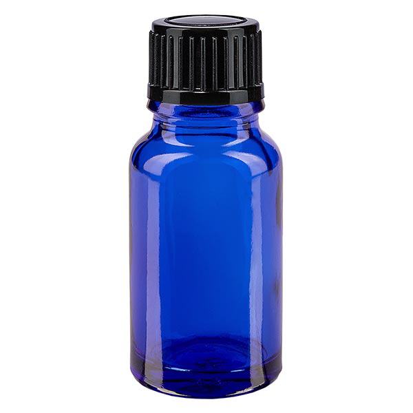 Flacon de pharmacie bleu 10ml, noir 1mm std