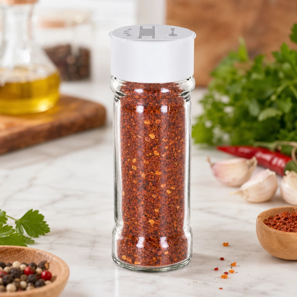 Pot à sel/épices 100 ml avec double saupoudreuse, blanc Pot à sel/épices 100 ml avec double saupoudreuse, blanc