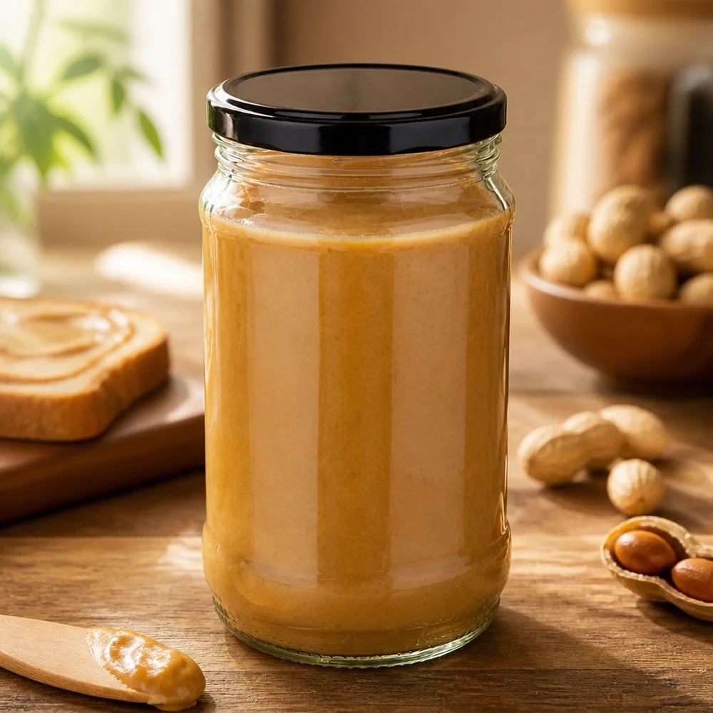 Pot en verre UNiTWIST de 370 ml avec couvercle BasicSeal : le récipient idéal pour conserver vos purées de fruits à coque maison