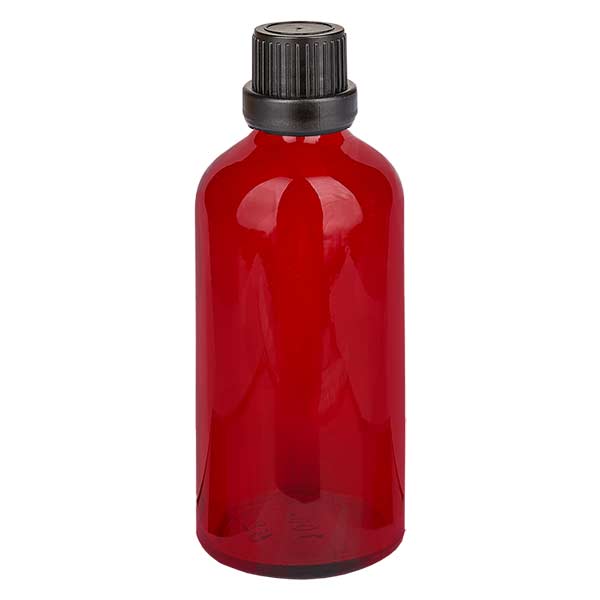 Flacon compte-gouttes 100ml bouchon d'inviolabilité 2mm RedLine UT18/100 UNiTWIST