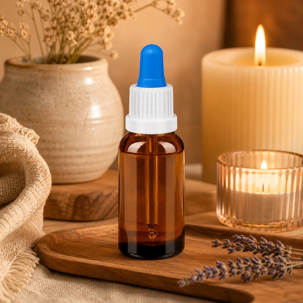 20ml flacon à pipette blanc/bleu OV BrownLine UT18/20 Flacon compte-gouttes 20ml à dosage contrôlé grâce à la technologie professionnelle de la pipette