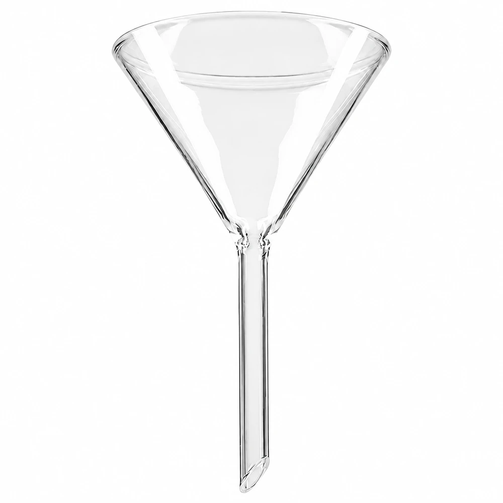 Entonnoir Ø 75mm - verre borosilicate 3.3 - angle 60° Entonnoir en borosilicate de 75mm de diamètre avec un angle de 60 degrés pour les applications de laboratoire