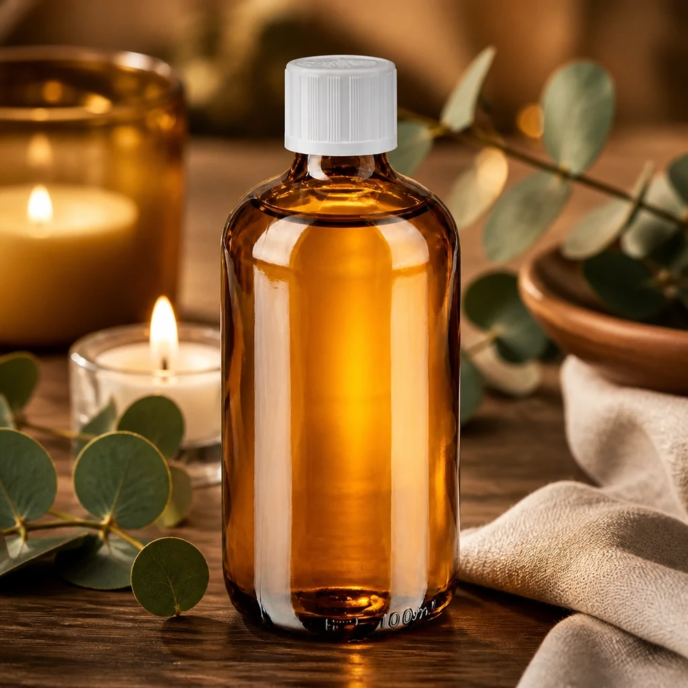 Flacon de pharmacie marron de 100 ml avec bouchon à vis à l'épreuve des enfants, en verre de haute qualité