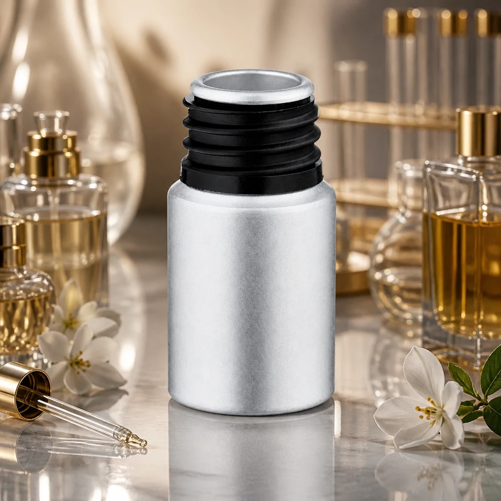 Bouteille en aluminium teinté 10 ml, sans bouchon Bouteille réutilisable de 10 ml en aluminium décapé pour une conservation durable des cosmétiques