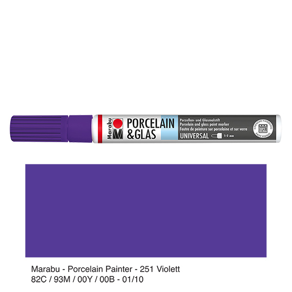 Crayon Violet 1-2mm pour verre/porcelaine (251) Crayon Violet 1-2mm pour verre/porcelaine (251)