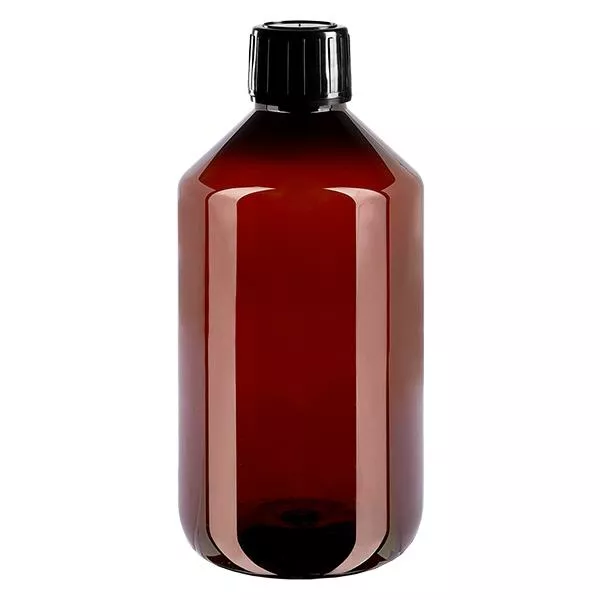 Bouteille PET 500ml avec bouchon pulvérisateur noir OV