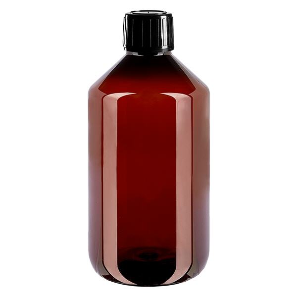 Bouteille PET 500ml avec bouchon pulvérisateur noir OV