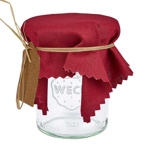 Napperon en tissu bordeaux, 15 cm, carré