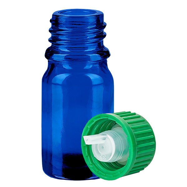 Flacon compte-goutte 5ml 0.8mm vert STD BlueLine UT18/5