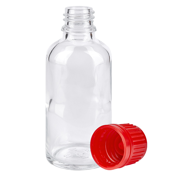 Flacon 50ml 11mm SV rouge OV ClearLine UT18/50 Flacon 50ml 11mm SV rouge OV ClearLine UT18/50
