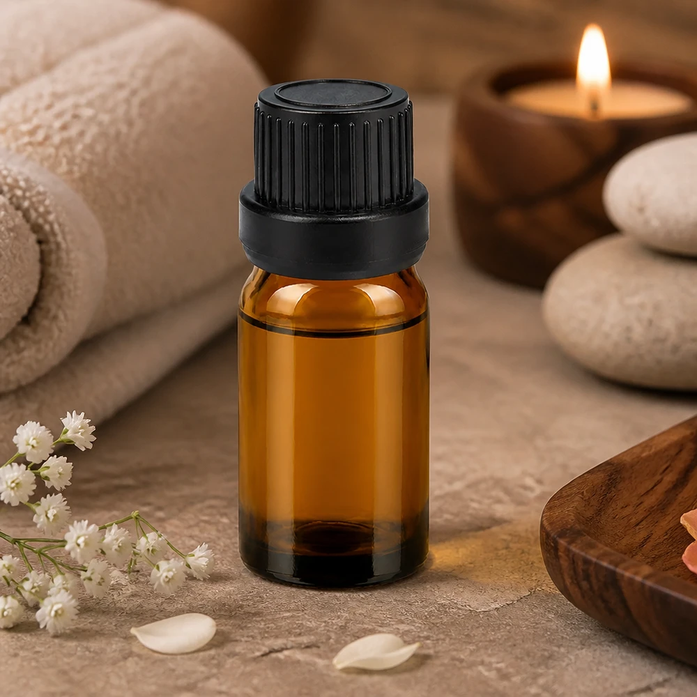 Flacon compte-goutte 5ml 2mm noir OV BrownLine UT18/5 Petit flacon compte-gouttes de 5ml en verre brun avec bouchon noir pour l'aromathérapie et le bien-être