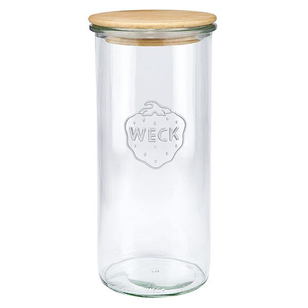 1500ml bocal conique WECK RR100 avec couvercle en bois
