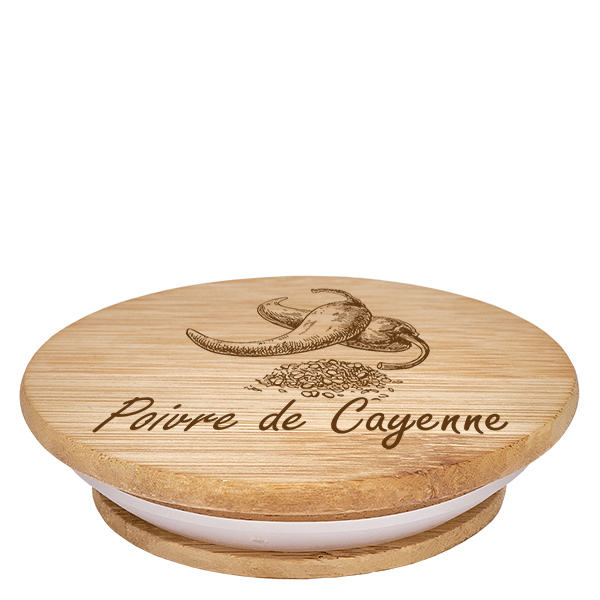 Paire en bois « Poivre de Cayenne » pour WECK RR60 Paire en bois « Poivre de Cayenne » pour WECK RR60