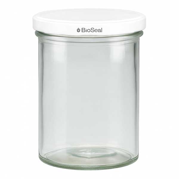 435ml Verre conique avec couvercle BioSeal blanc UNiTWIST