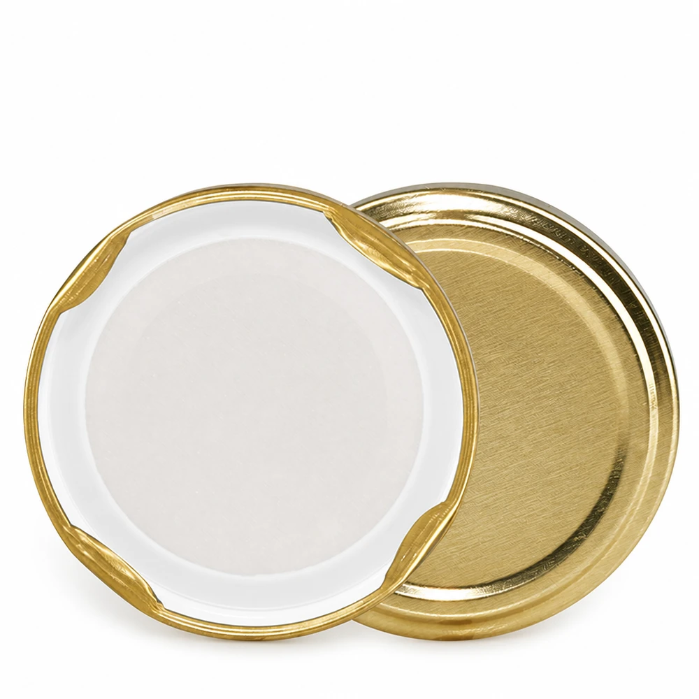 UNiTWIST TO43 doré avec lèvre d'étanchéité BioSeal blanche à l'intérieur, sans BPA, unitemp – gros plan