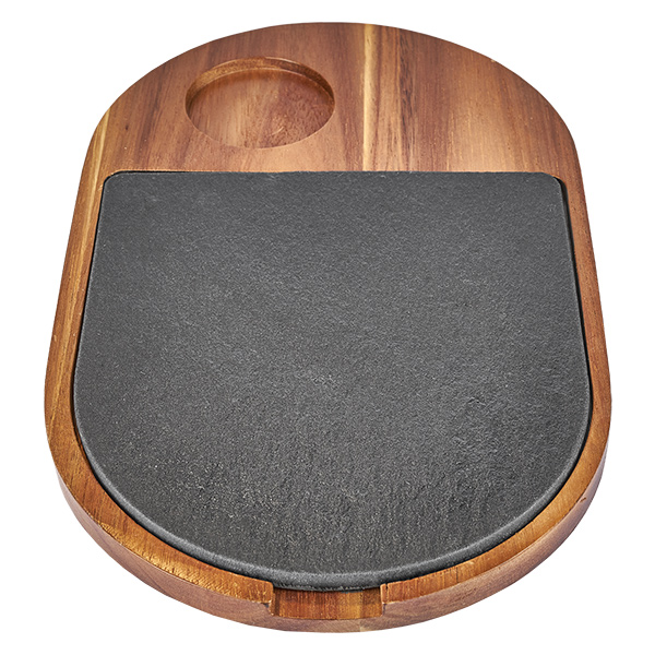 Plateau de présentation en bois daulne massif pour 3 bocaux Weck RR60