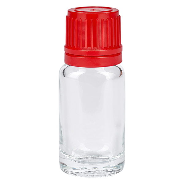 Flacon 10ml 11mm SV rouge OV ClearLine UT18/10 Flacon 10ml 11mm SV rouge OV ClearLine UT18/10