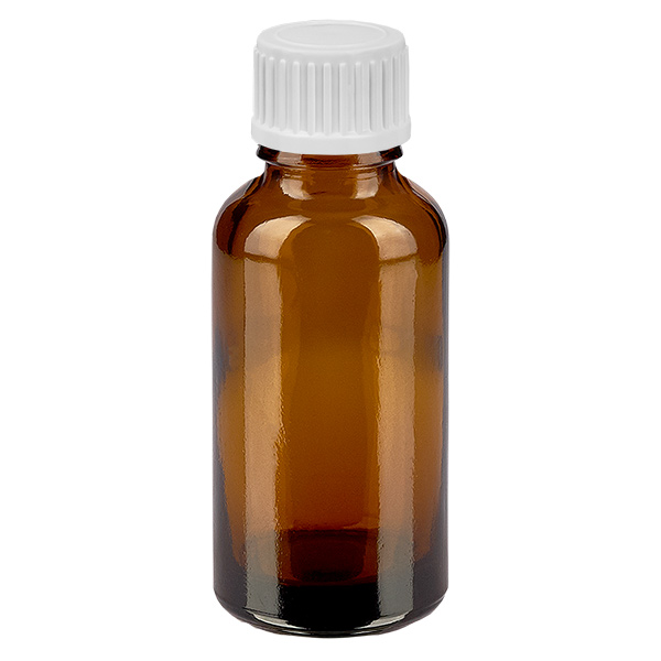 30ml flacon compte-gouttes 0.9mm blanc STD BrownLine UT18/30